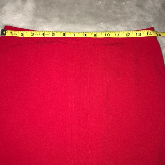 NWT! Worthington Skirt Red Pleated Pencil Career - Picture 9 of 12